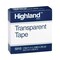 Highland 1 in. Core 0.75 in. x 36 yards Transparent Tape - Clear
